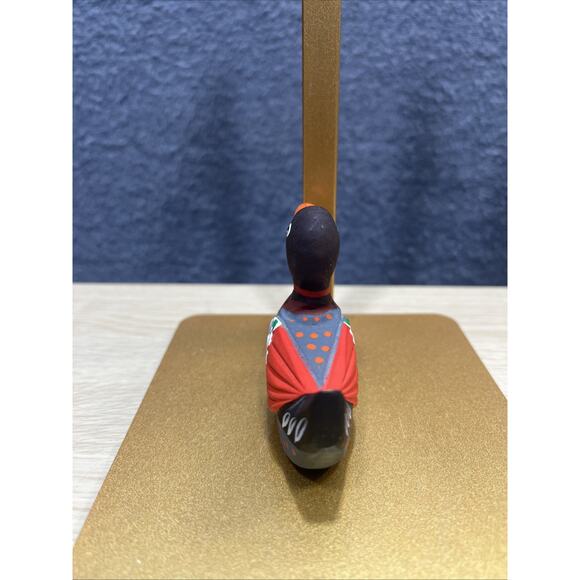 Korean Folk Art Hand Carved & Painted Wooden Wedding Duck - Picture 3 of 8